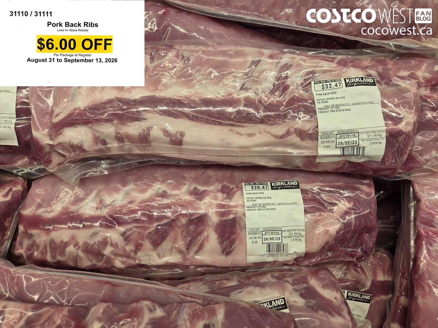 31110 PORK BACK RIBS ($6.00 INSTANT SAVINGS EXPIRES ON 2026-09-13)