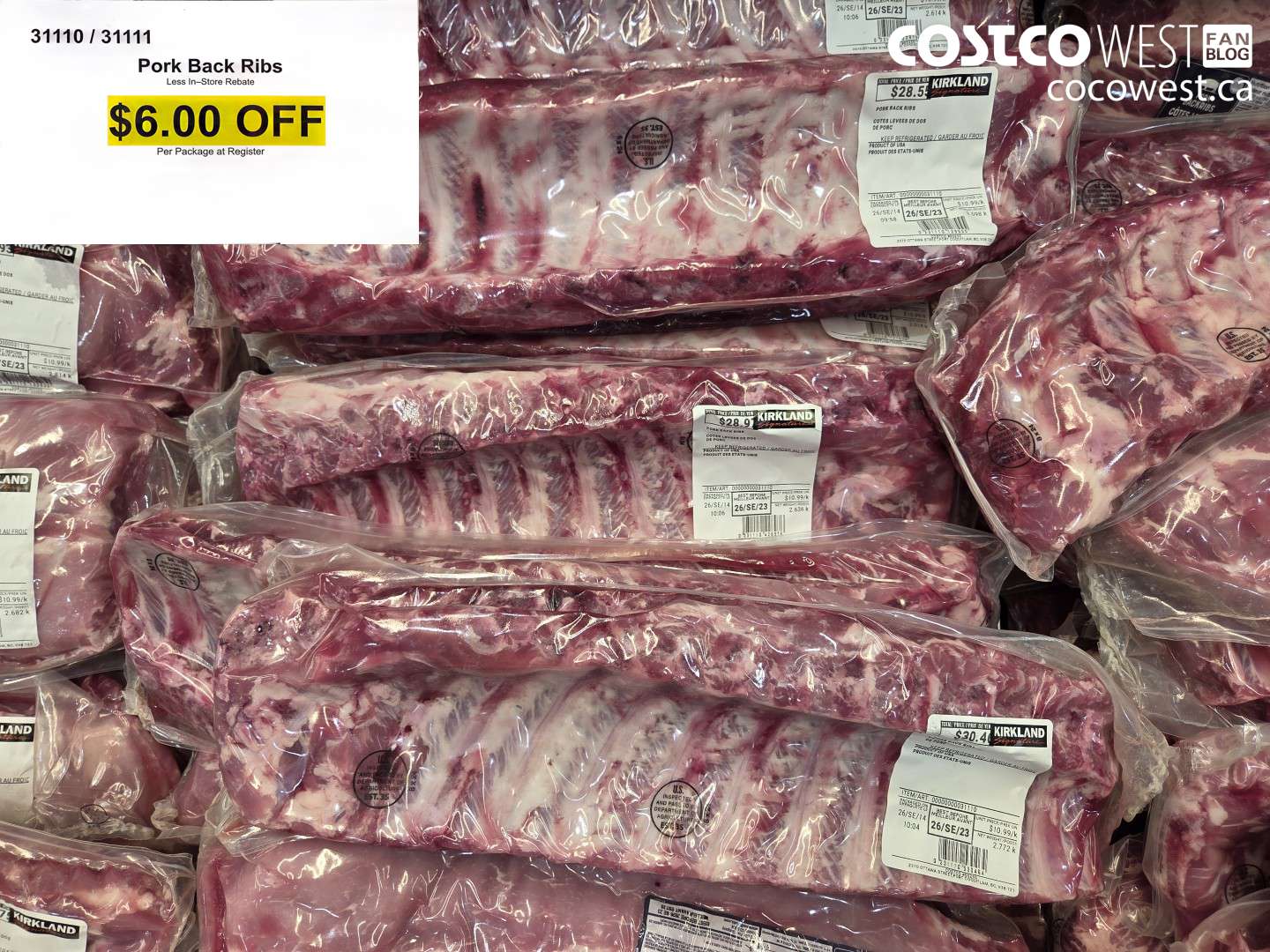 31110 PORK BACK RIBS ($6.00 INSTANT SAVINGS)