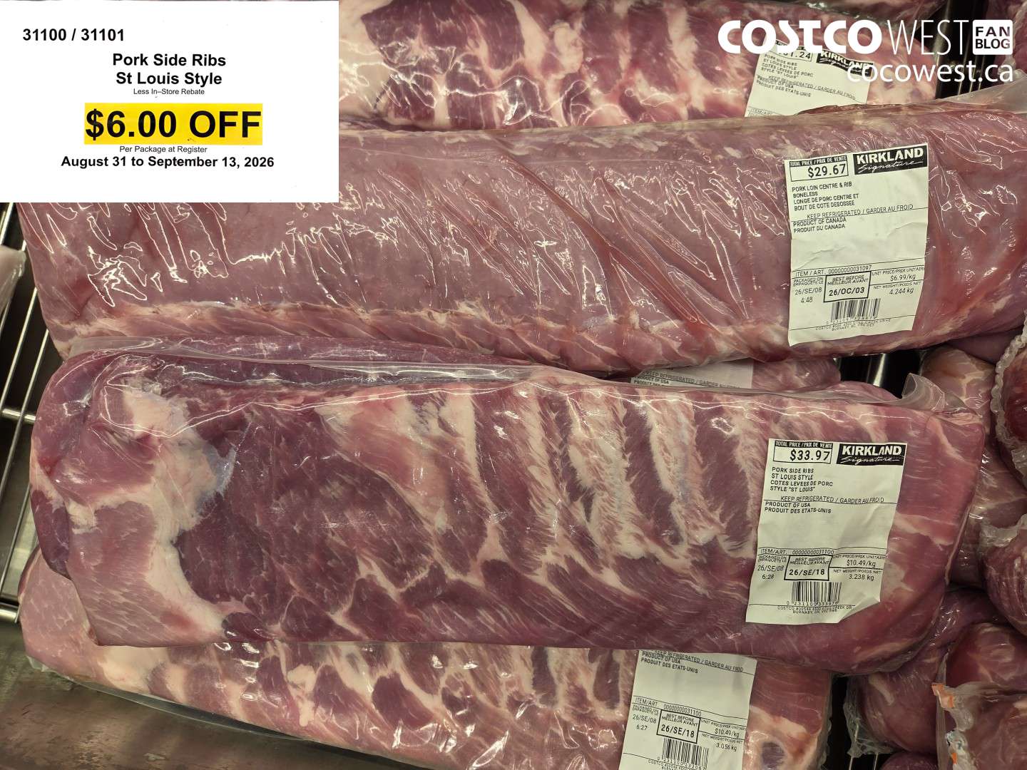 31100 PORK SIDE RIBS ST LOUIS STYLE ($6.00 INSTANT SAVINGS EXPIRES ON 2026-09-13)