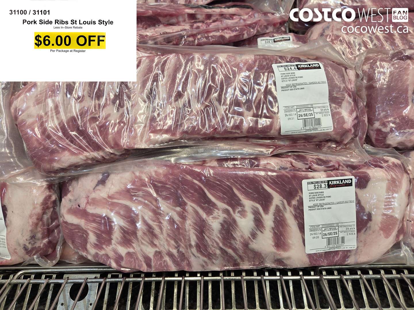 31100 PORK SIDE RIBS ST LOUIS STYLE ($6.00 INSTANT SAVINGS)