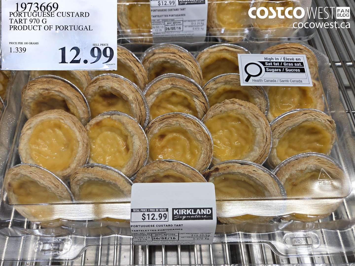 1973669 PORTUGUESE CUSTARD TART 970 G $12.99
