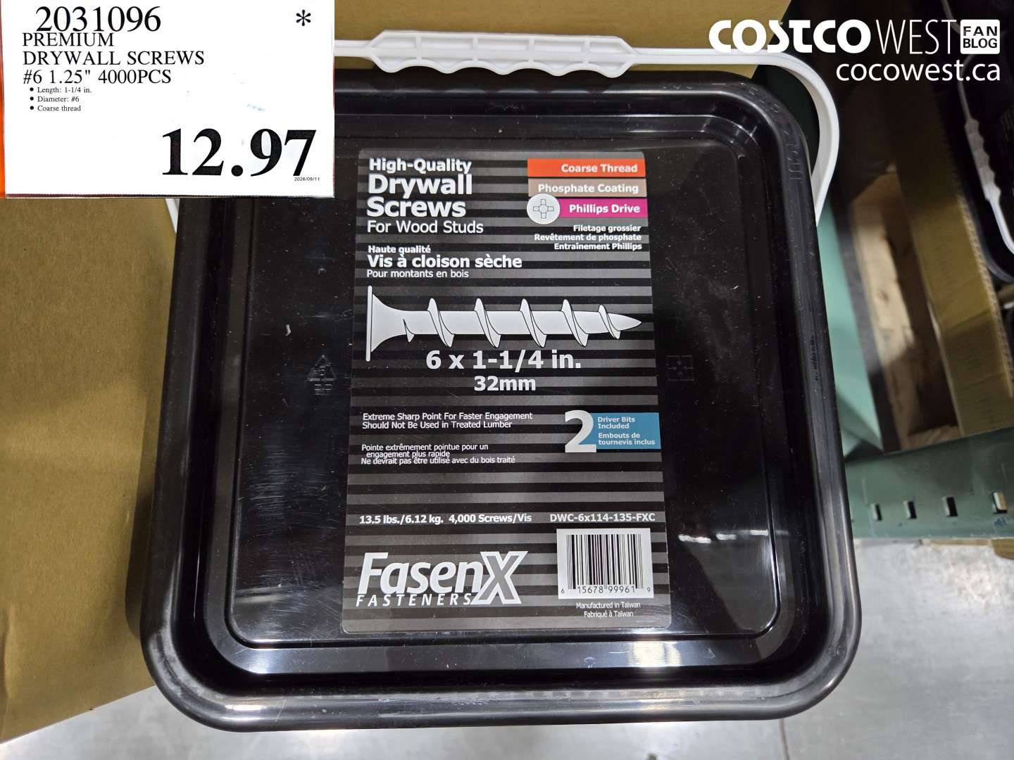 2031096 PREMIUM DRYWALL SCREWS #6 1.25