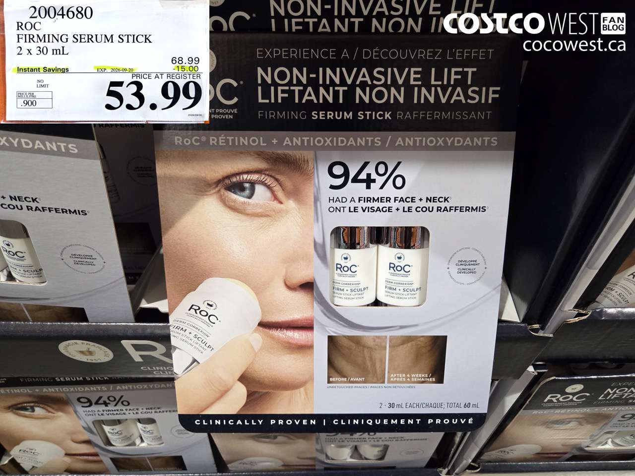2004680 ROC FIRMING SERUM STICK 2 X 30 ML ($15.00 INSTANT SAVINGS EXPIRES ON 2026-09-20) $53.99