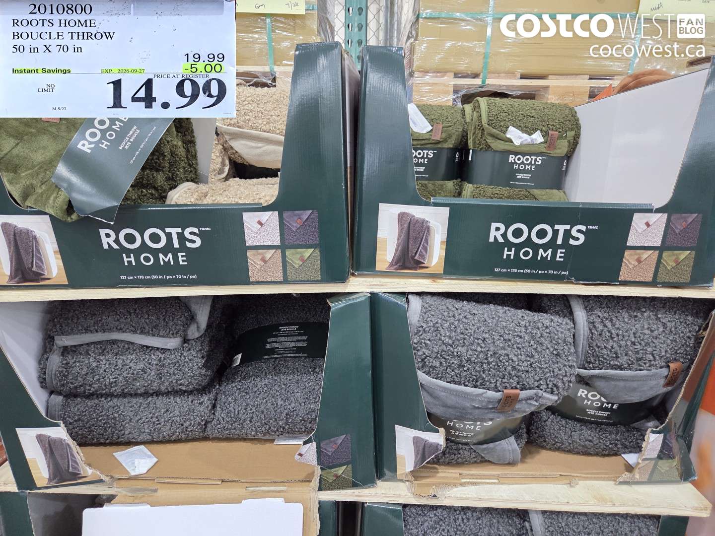 2010800 ROOTS HOME BOUCLE THROW 50 IN X 70 IN ($5.00 INSTANT SAVINGS EXPIRES ON 2026-09-27) $14.99