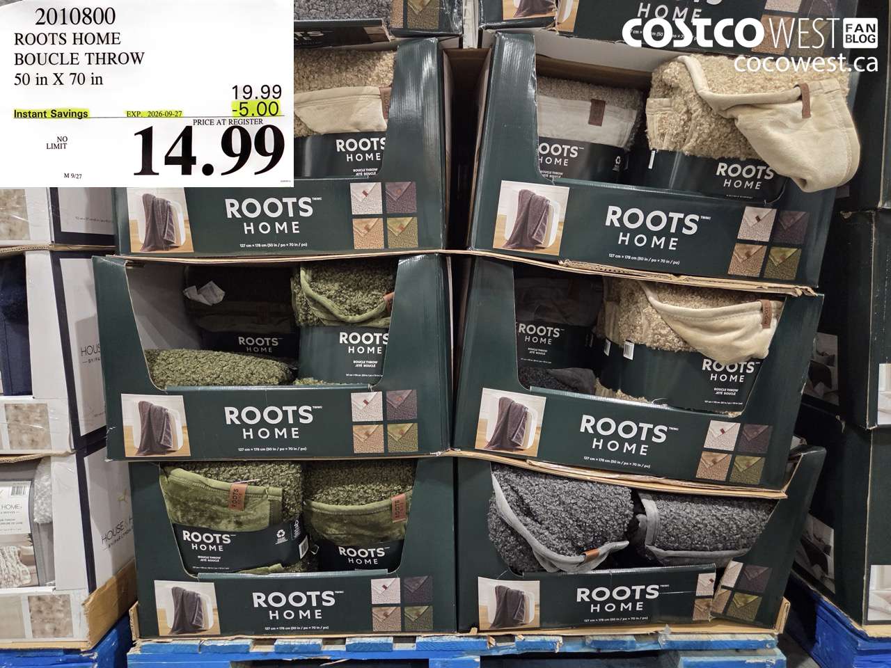 2010800 ROOTS HOME BOUCLE THROW 50 IN X 70 IN ($5.00 INSTANT SAVINGS EXPIRES ON 2026-09-27) $14.99