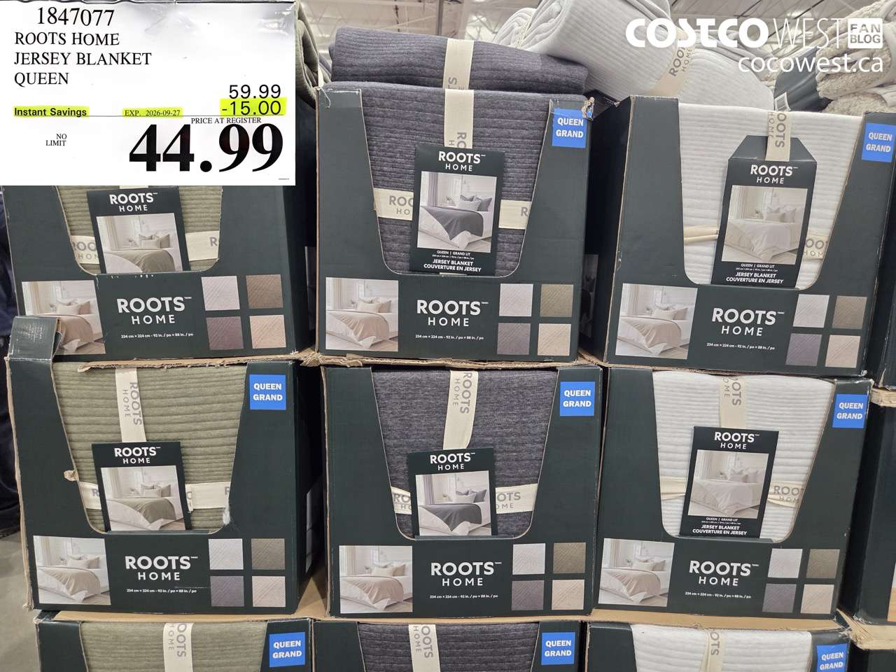 1847077 ROOTS HOME JERSEY BLANKET QUEEN ($15.00 INSTANT SAVINGS EXPIRES ON 2026-09-27) $44.99