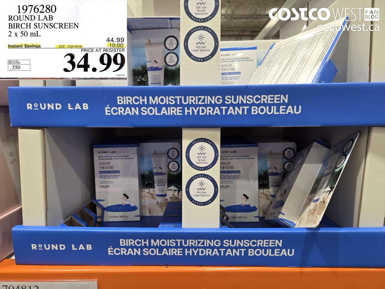 1976280 ROUND LAB BIRCH SUNSCREEN 2 X 50 ML ($10.00 INSTANT SAVINGS EXPIRES ON 2026-09-06) $34.99
