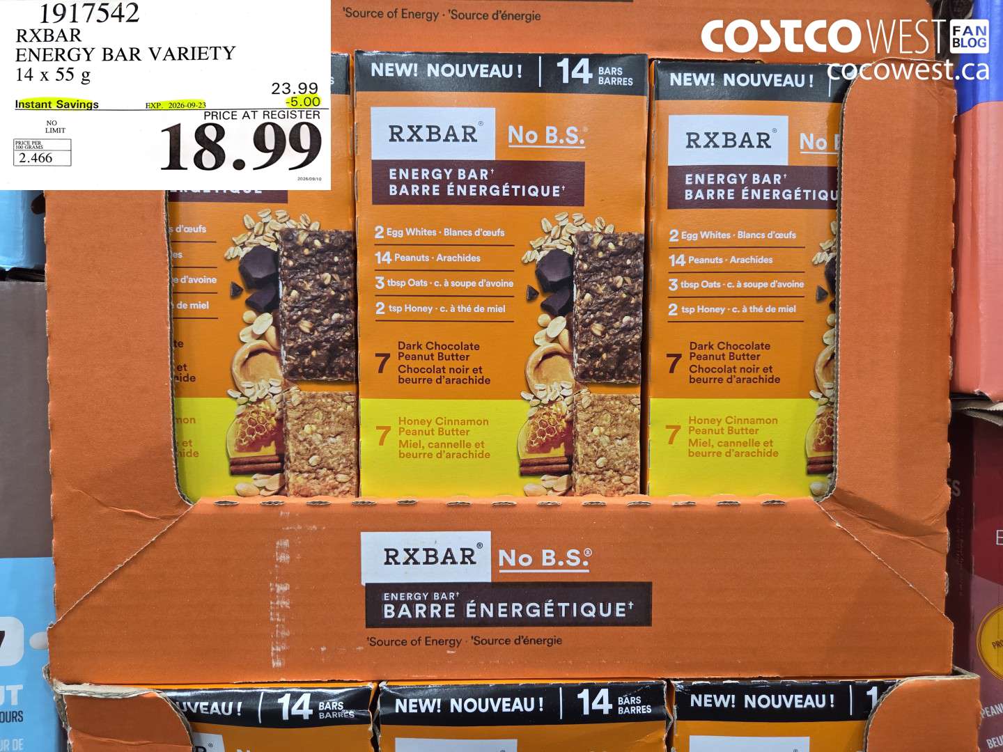 RXBAR ENERGY BAR VARIETY 14 X 55 G