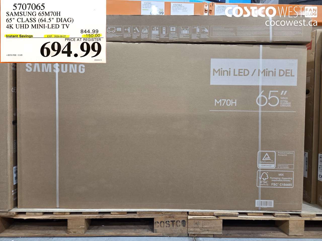 5707065 SAMSUNG 65M70H 65