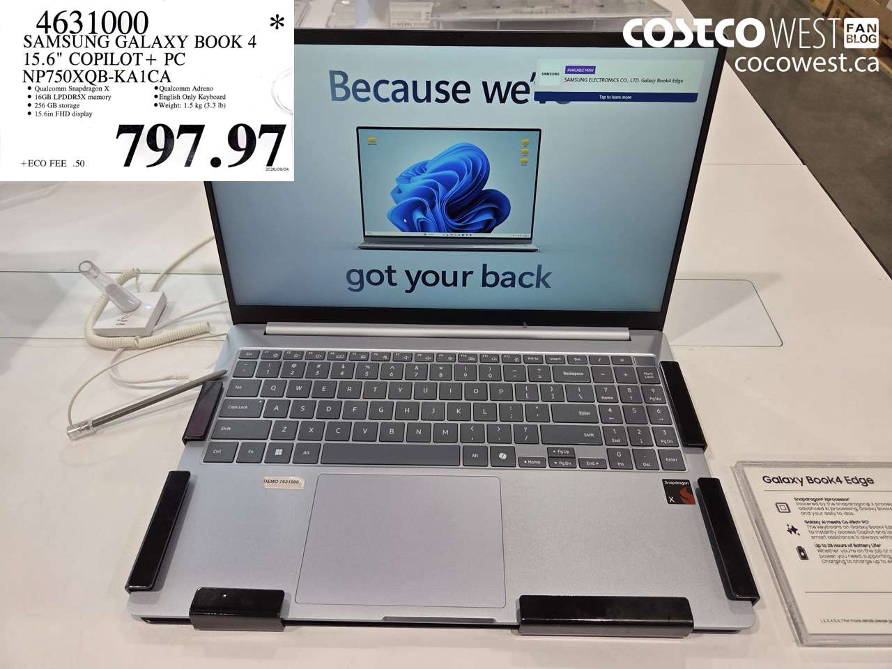 4631000 SAMSUNG GALAXY BOOK 4 15.6