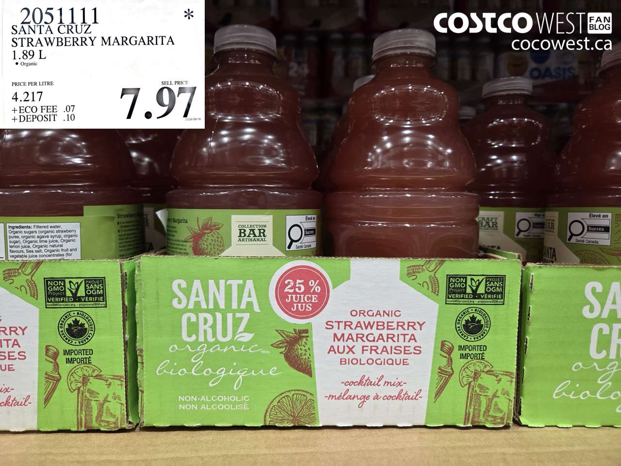2051111 SANTA CRUZ STRAWBERRY MARGARITA 1.89 L $7.97