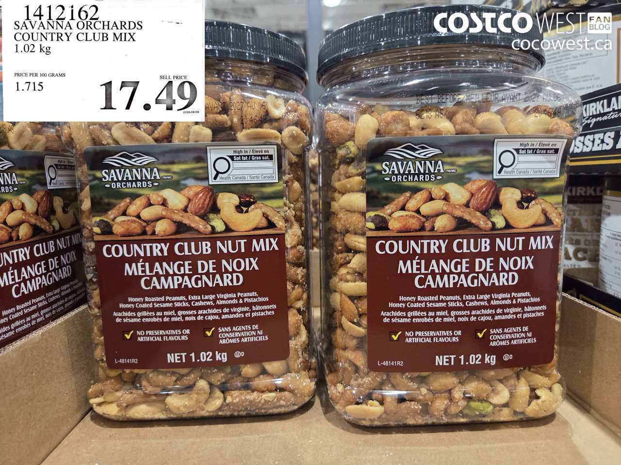 1412162 SAVANNA ORCHARDS COUNTRY CLUB MIX 1.02 KG $17.49