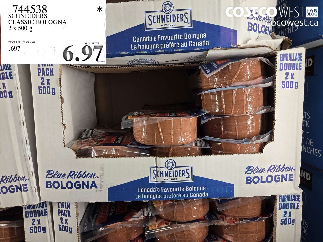 744538 SCHNEIDERS CLASSIC BOLOGNA 2 X 500 G $6.97