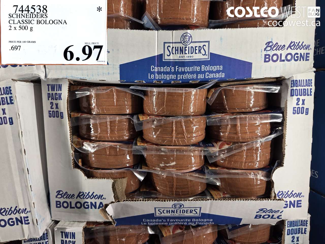 744538 SCHNEIDERS CLASSIC BOLOGNA 2 X 500 G $6.97