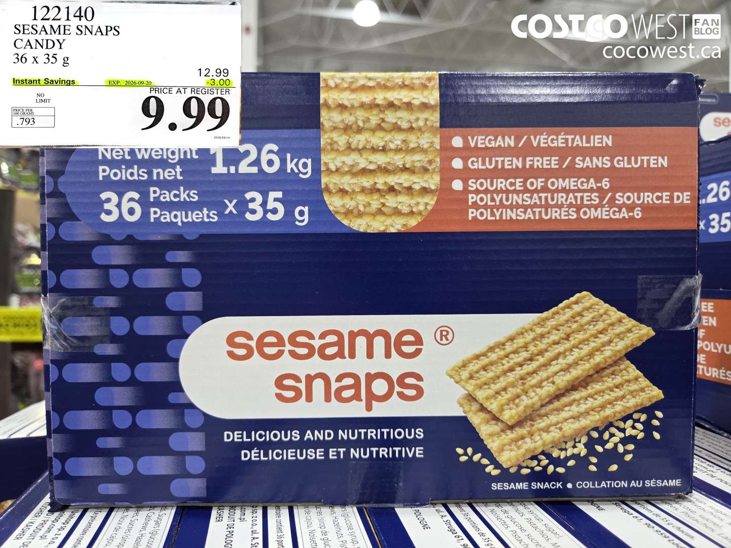 SESAME SNAPS CANDY 36 X 35 G