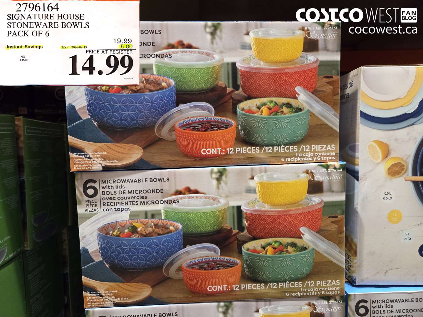 2796164 SIGNATURE HOUSE STONEWARE BOWLS PACK OF 6 ($5.00 INSTANT SAVINGS EXPIRES ON 2026-09-13) $14.99