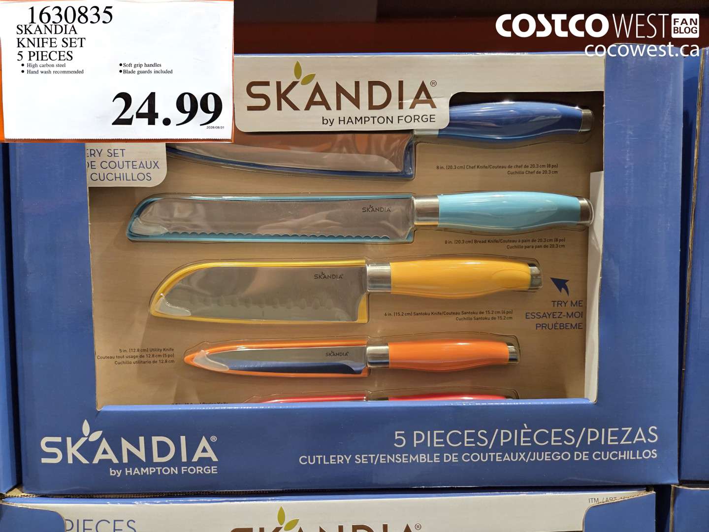 1630835 SKANDIA KNIFE SET 5 PIECES $24.99