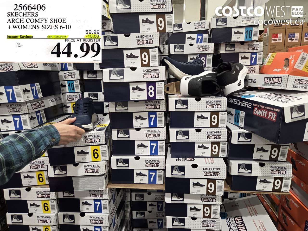 2566406 SKECHERS ARCH COMFY SHOE WOMENS SIZES 6-10 ($15.00 INSTANT SAVINGS EXPIRES ON 2026-09-27) $44.99