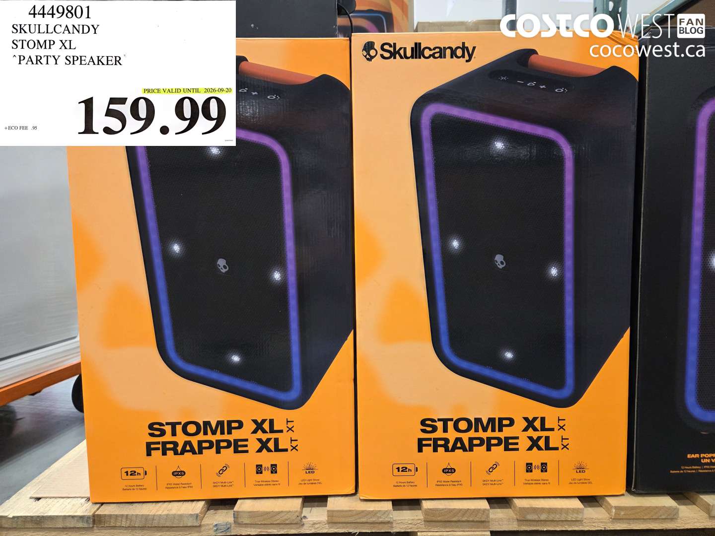 4449801 SKULLCANDY STOMP XL PARTY SPEAKER (EXPIRES ON 2026-09-20) $159.99
