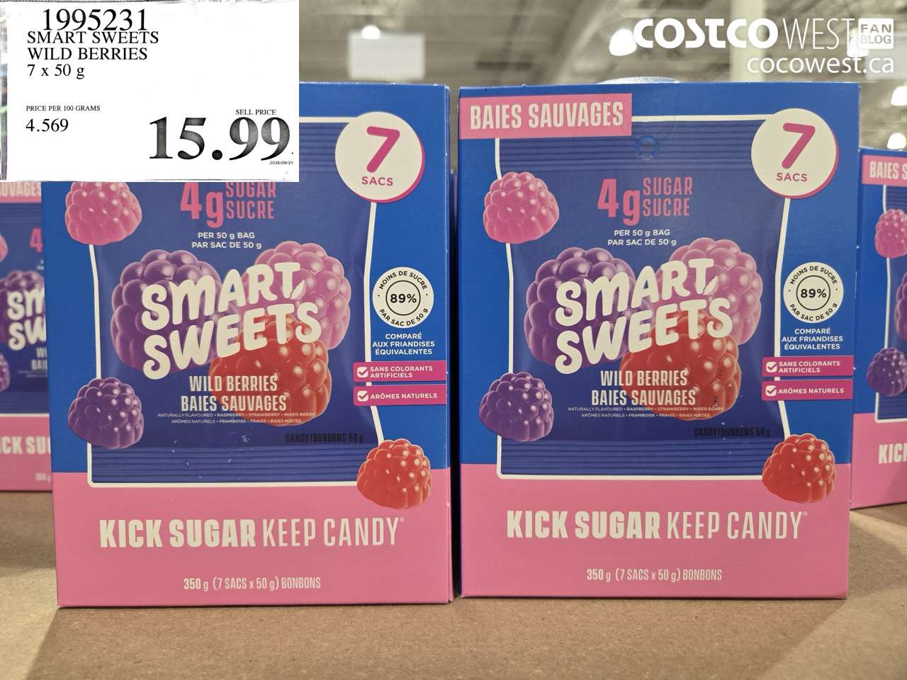1995231 SMART SWEETS WILD BERRIES 7 X 50 G $15.99