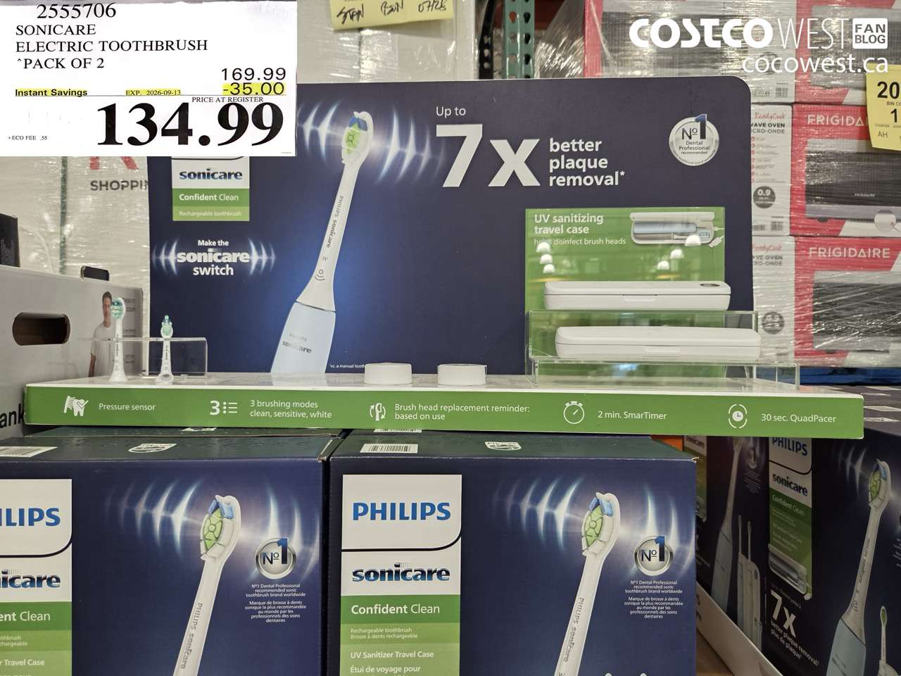 2555706 SONICARE ELECTRIC TOOTHBRUSH PACK OF 2 ($35.00 INSTANT SAVINGS EXPIRES ON 2026-09-13) $134.99