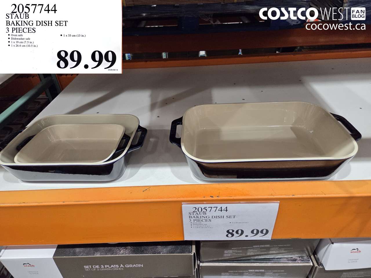 2057744 STAUB BAKING DISH SET 3 PIECES $89.99
