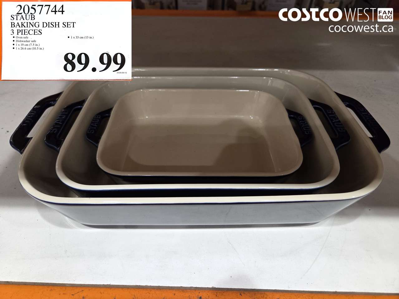 2057744 STAUB BAKING DISH SET 3 PIECES $89.99