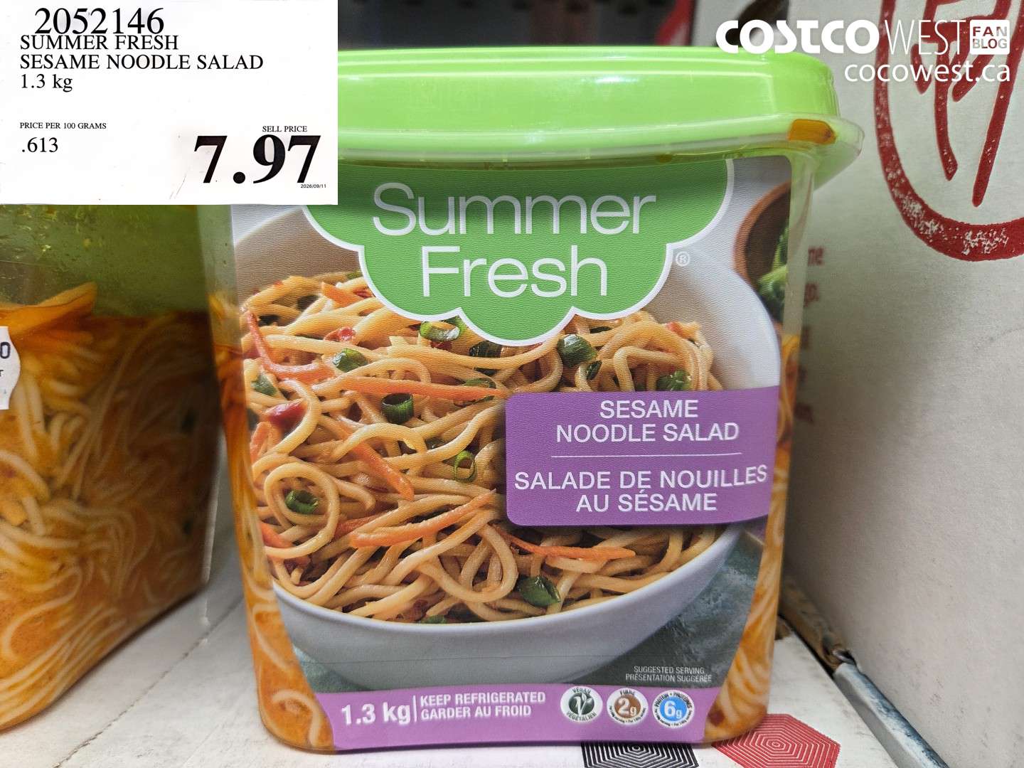 2052146 SUMMER FRESH SESAME NOODLE SALAD 1.3 KG $7.97