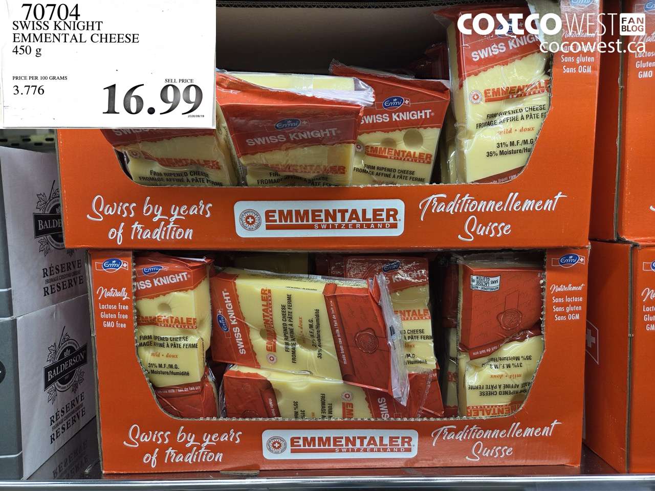 70704 SWISS KNIGHT EMMENTAL CHEESE 450 G $16.99