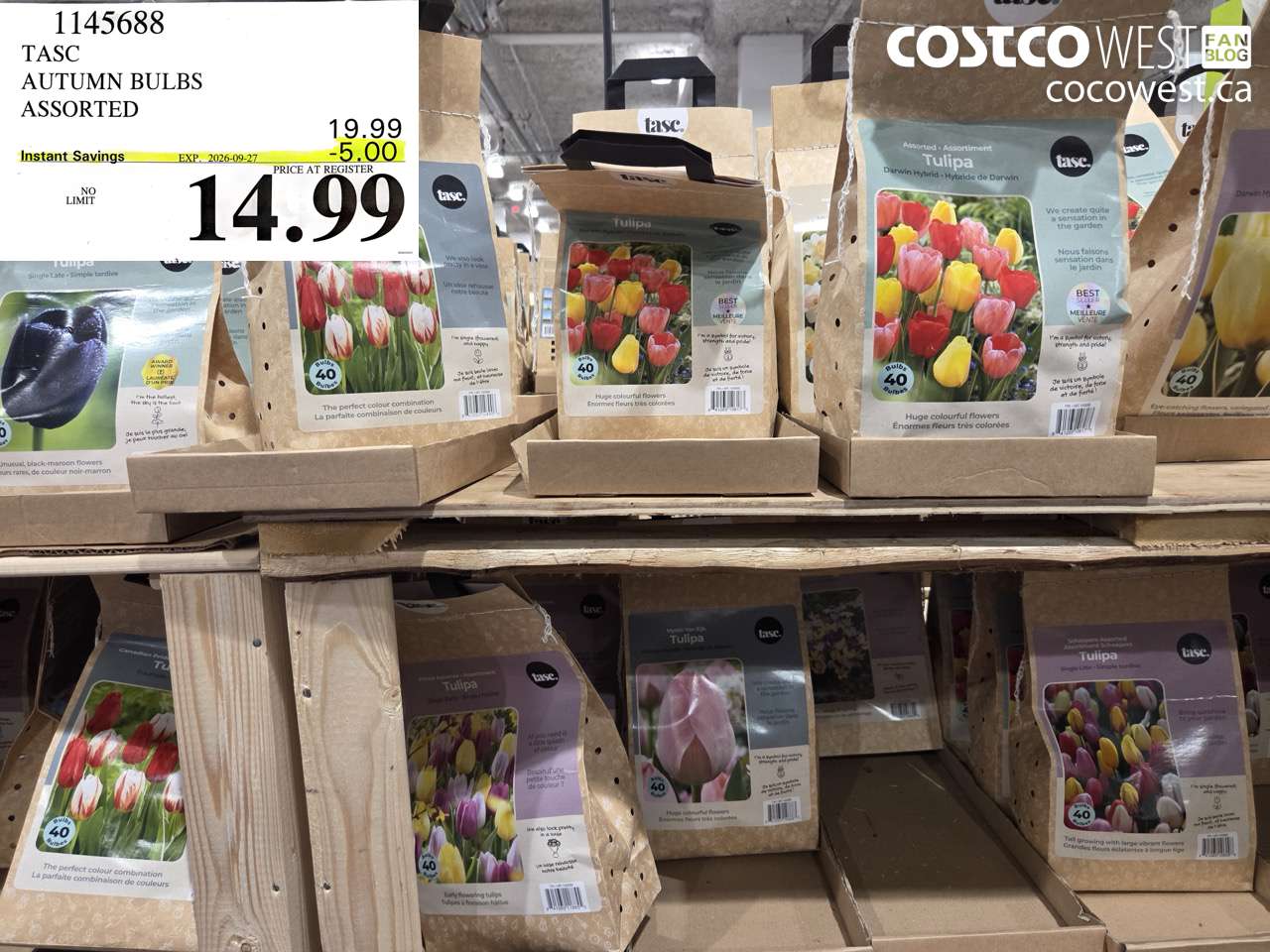 1145688 TASC AUTUMN BULBS ASSORTED ($5.00 INSTANT SAVINGS EXPIRES ON 2026-09-27) $14.99