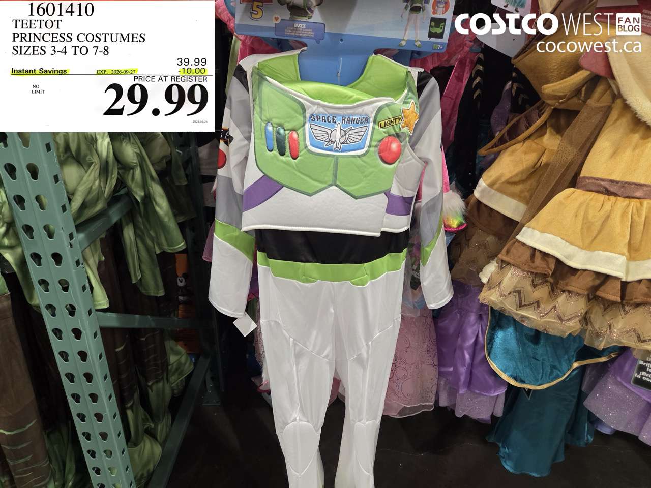 1601410 TEETOT PRINCESS COSTUMES SIZES 3-4 TO 7-8 ($10.00 INSTANT SAVINGS EXPIRES ON 2026-09-27) $29.99