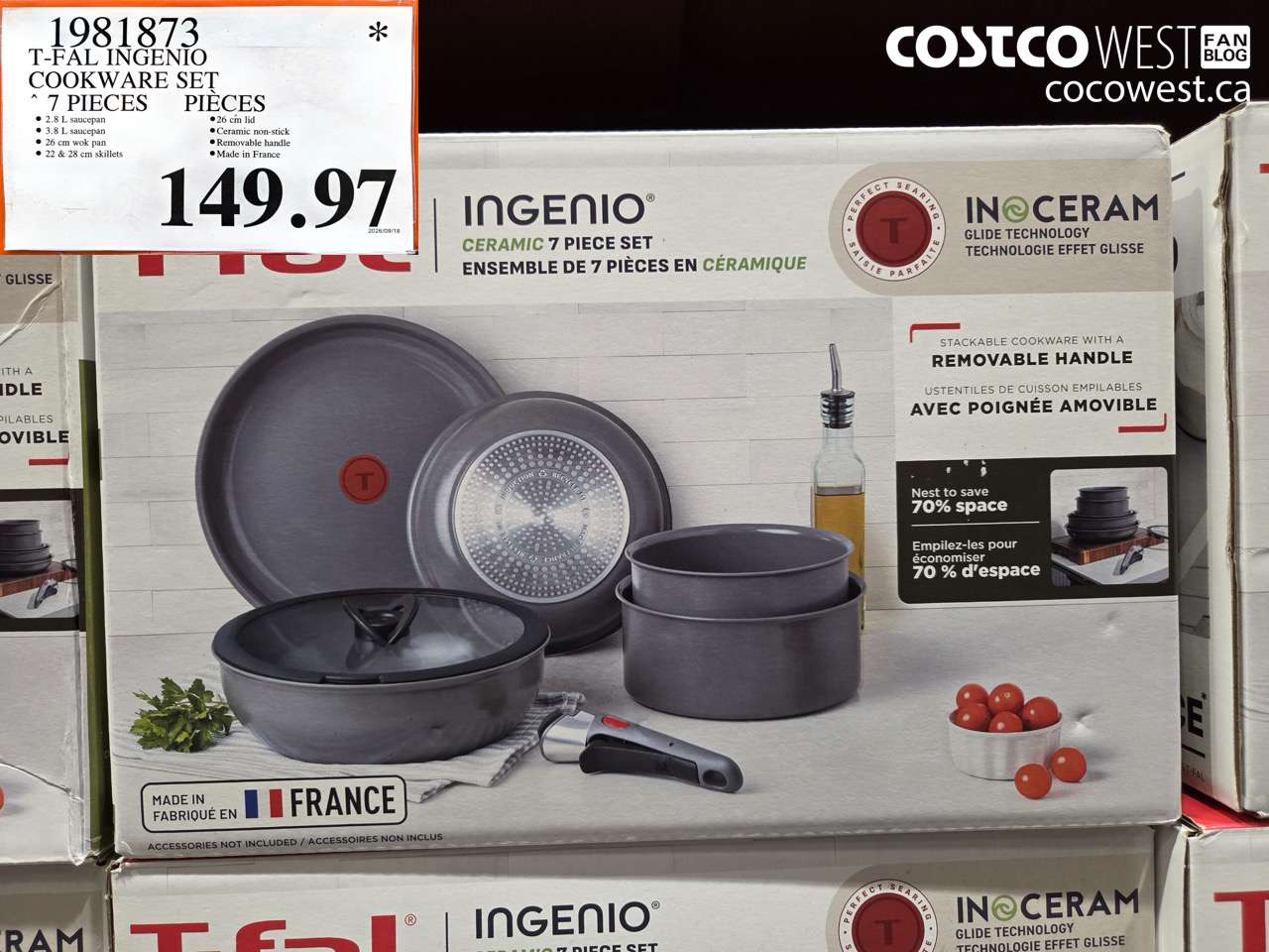 1981873 T-FAL INGENIO COOKWARE SET 7 PIECES $149.97
