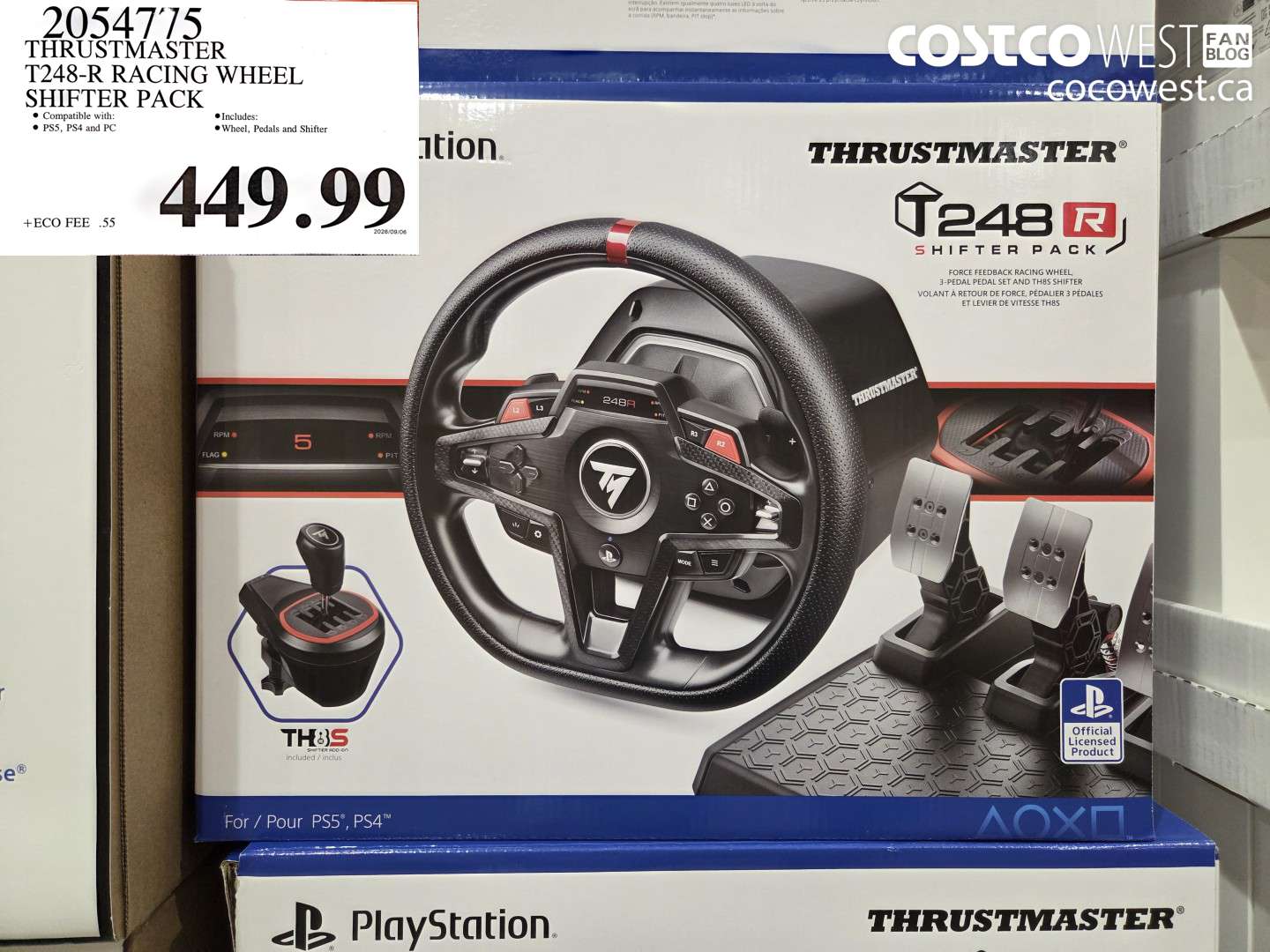2054775 THRUSTMASTER T248-R RACING WHEEL SHIFTER PACK $449.99