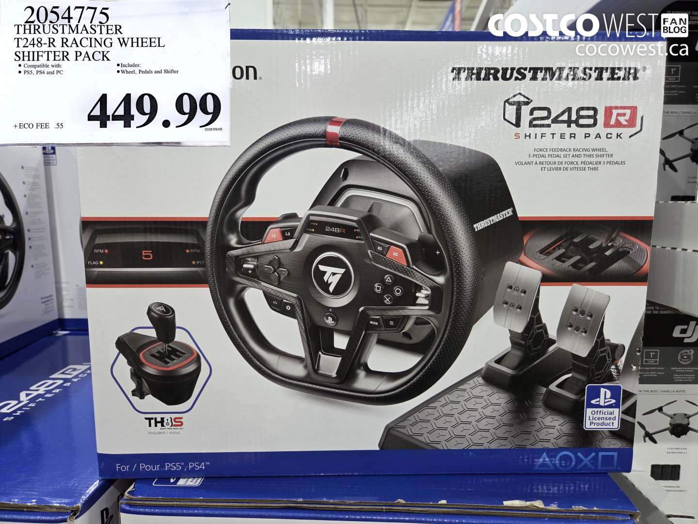 2054775 THRUSTMASTER T248-R RACING WHEEL SHIFTER PACK $449.99