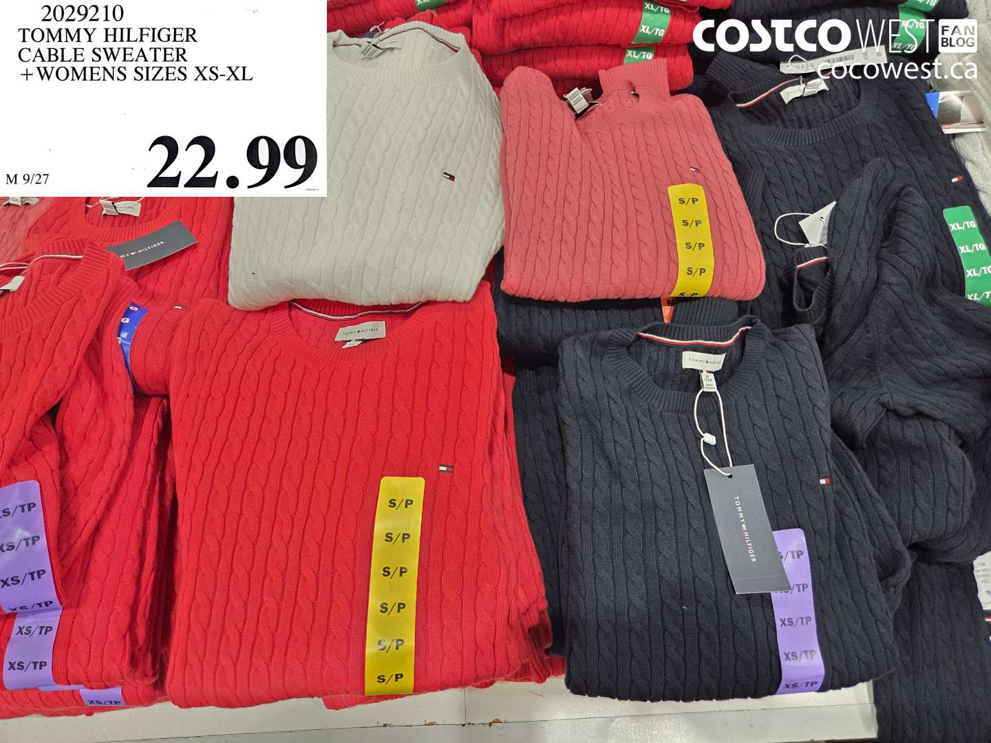 2029210 TOMMY HILFIGER CABLE SWEATER WOMENS SIZES XS-XL $22.99