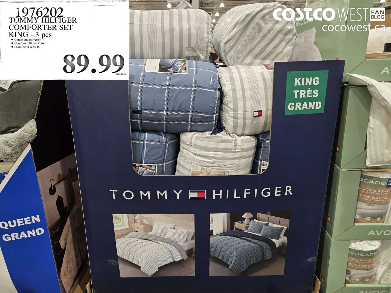 1976202 TOMMY HILFIGER COMFORTER SET KING - 3 PCS $89.99