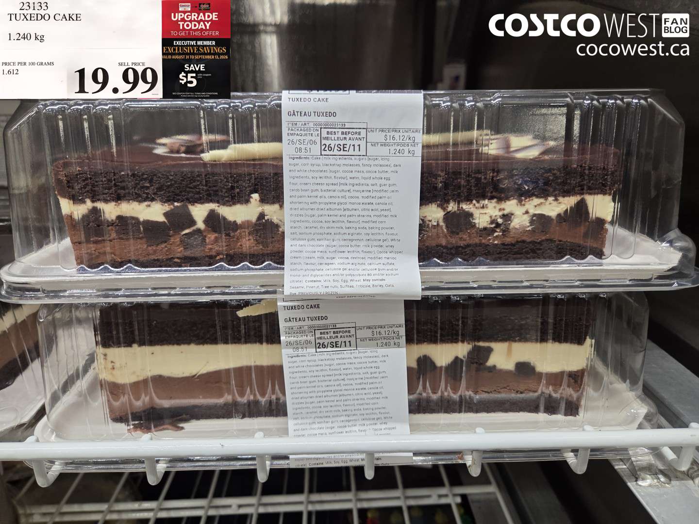 23133 TUXEDO CAKE 1.240 KG ($5.00 INSTANT SAVINGS EXPIRES ON 2026-09-13) $19.99