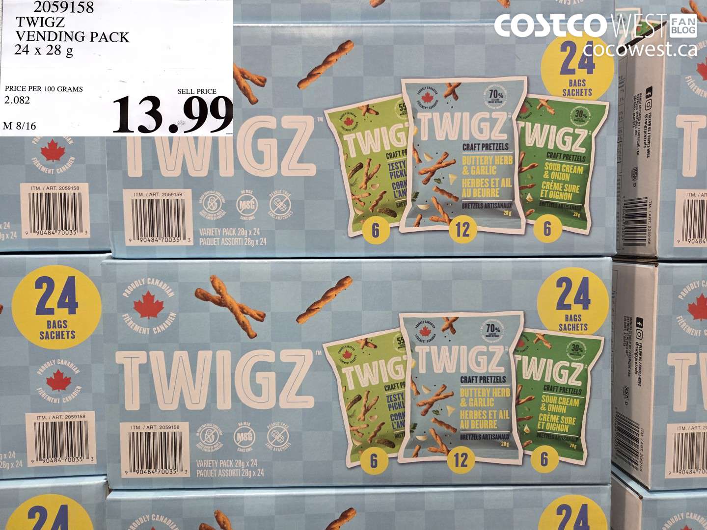 2059158 TWIGZ VENDING PACK 24 X 28 G $13.99