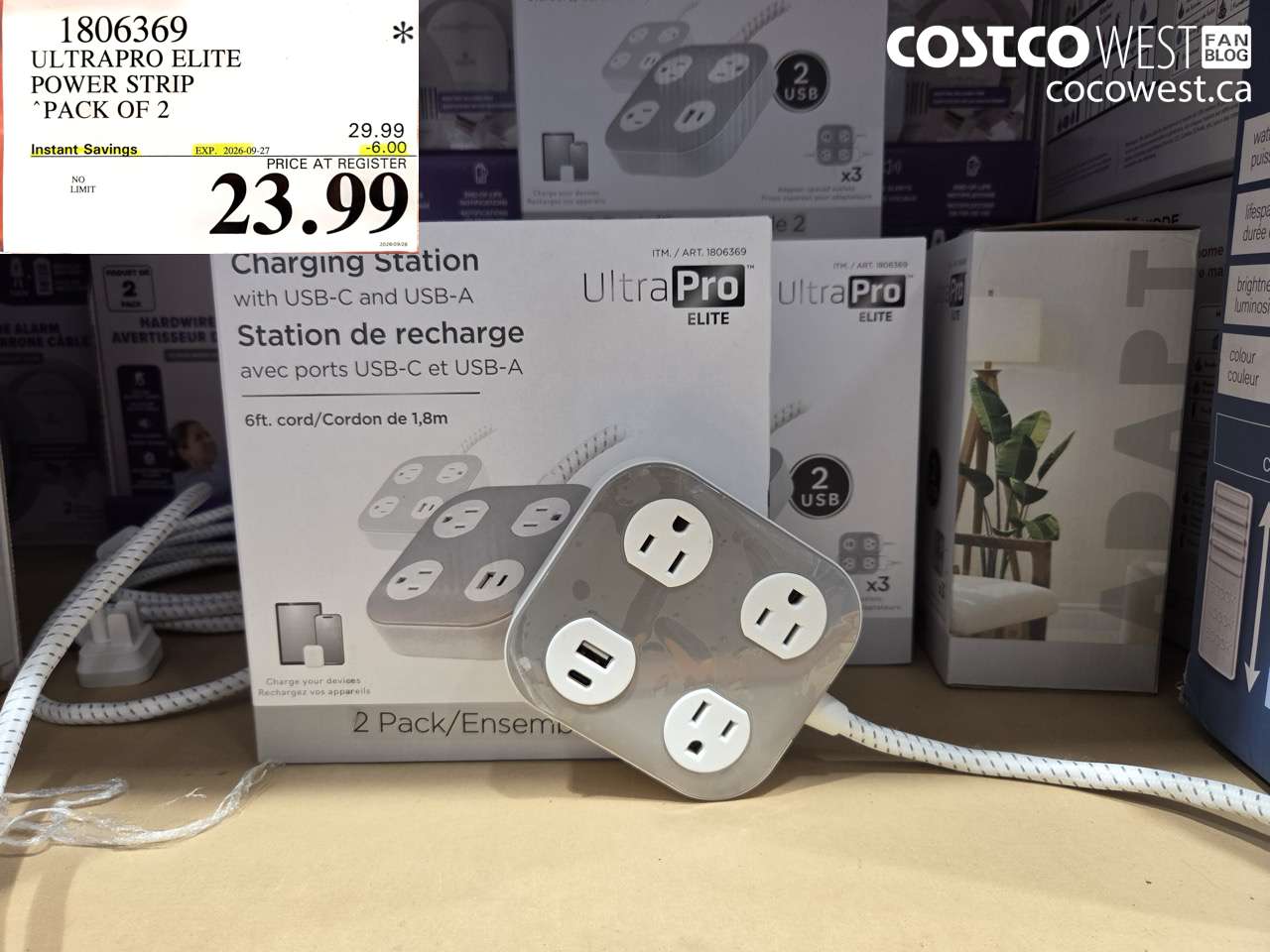 1806369 ULTRAPRO ELITE POWER STRIP PACK OF 2 ($6.00 INSTANT SAVINGS EXPIRES ON 2026-09-27) $23.99