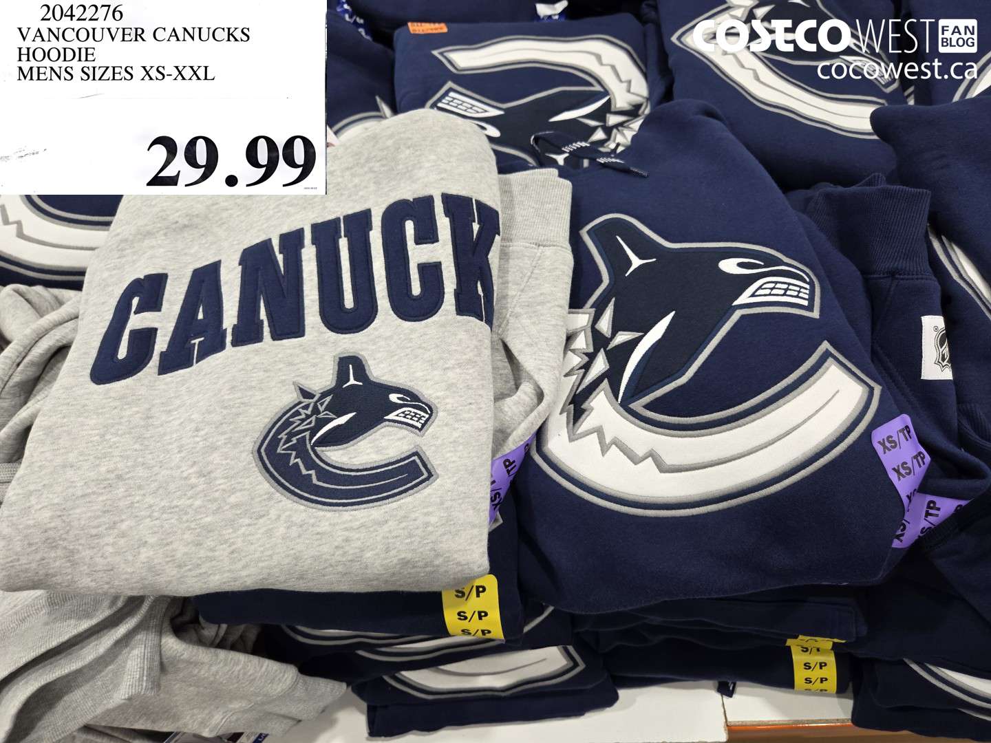 2042276 VANCOUVER CANUCKS HOODIE MENS SIZES XS-XXL $29.99
