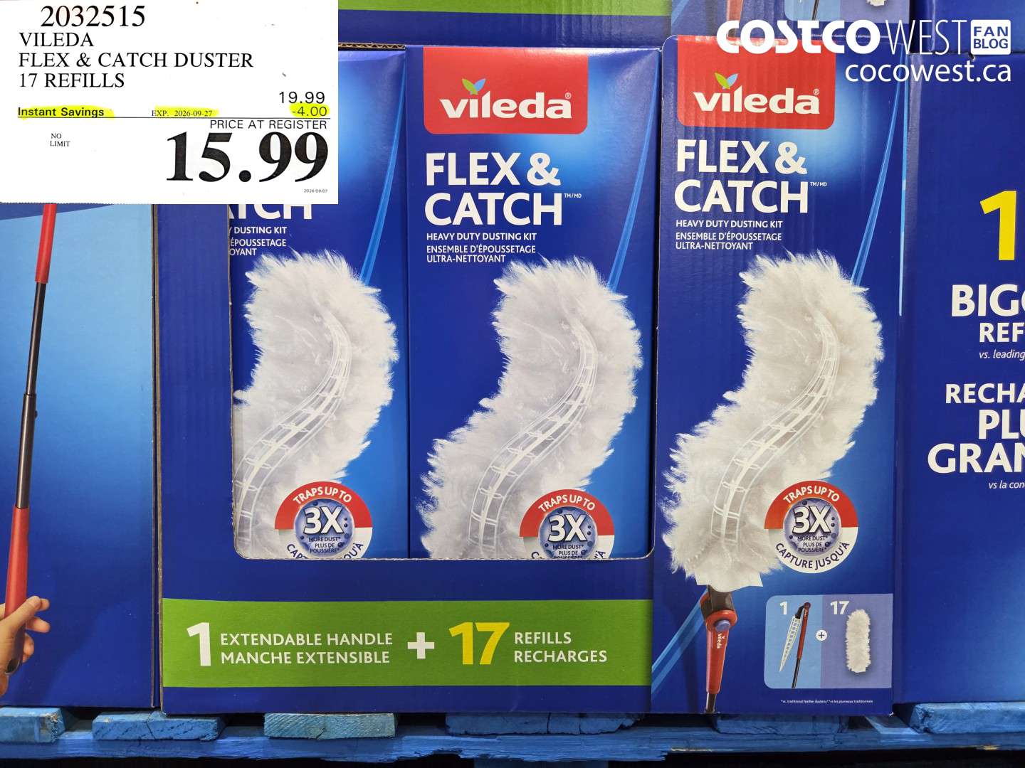 2032515 VILEDA FLEX & CATCH DUSTER 17 REFILLS ($4.00 INSTANT SAVINGS EXPIRES ON 2026-09-27) $15.99