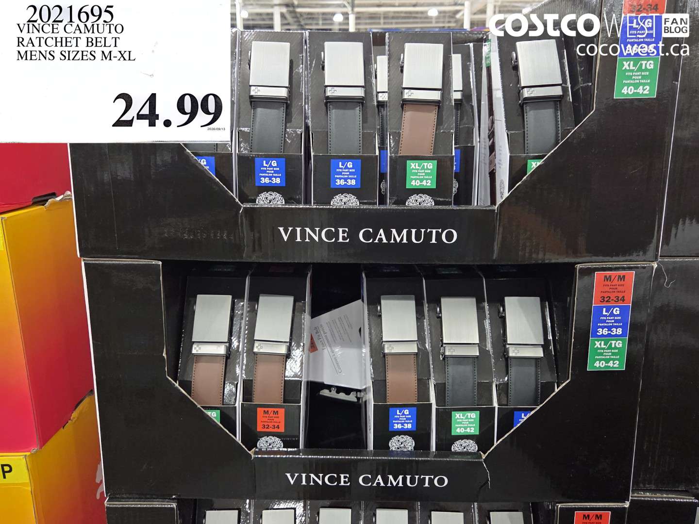 2021695 VINCE CAMUTO RATCHET BELT MENS SIZES M-XL $24.99