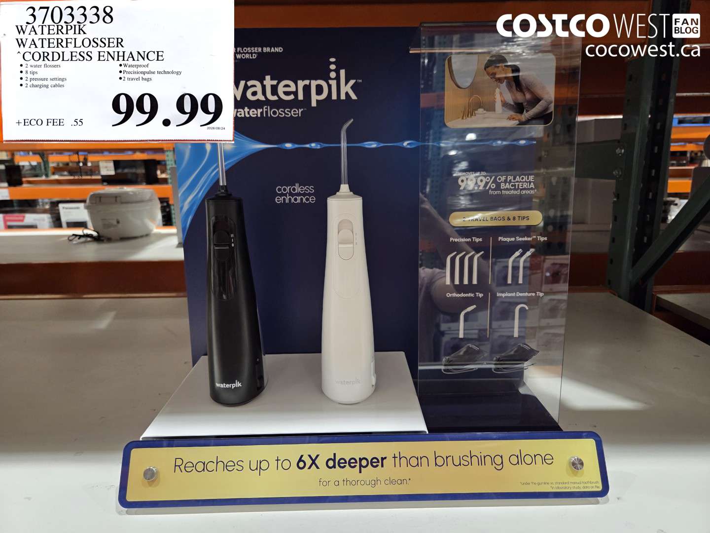 3703338 WATERPIK WATERFLOSSER CORDLESS ENHANCE $99.99