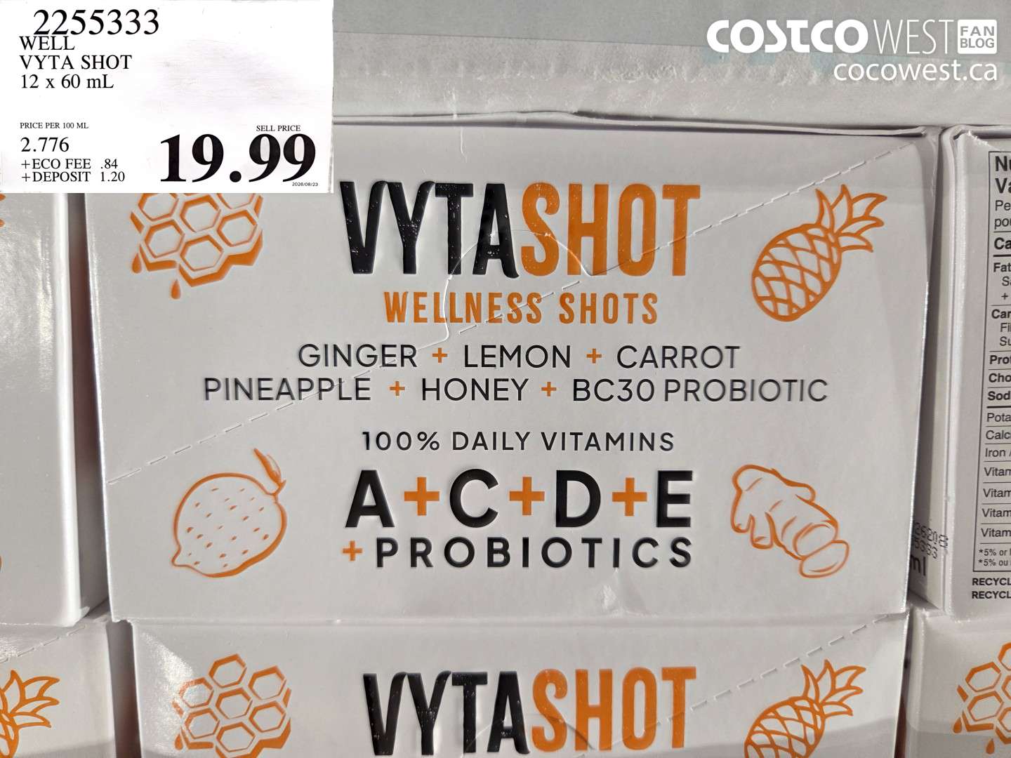 2255333 WELL VYTA SHOT 12 X 60 ML $19.99