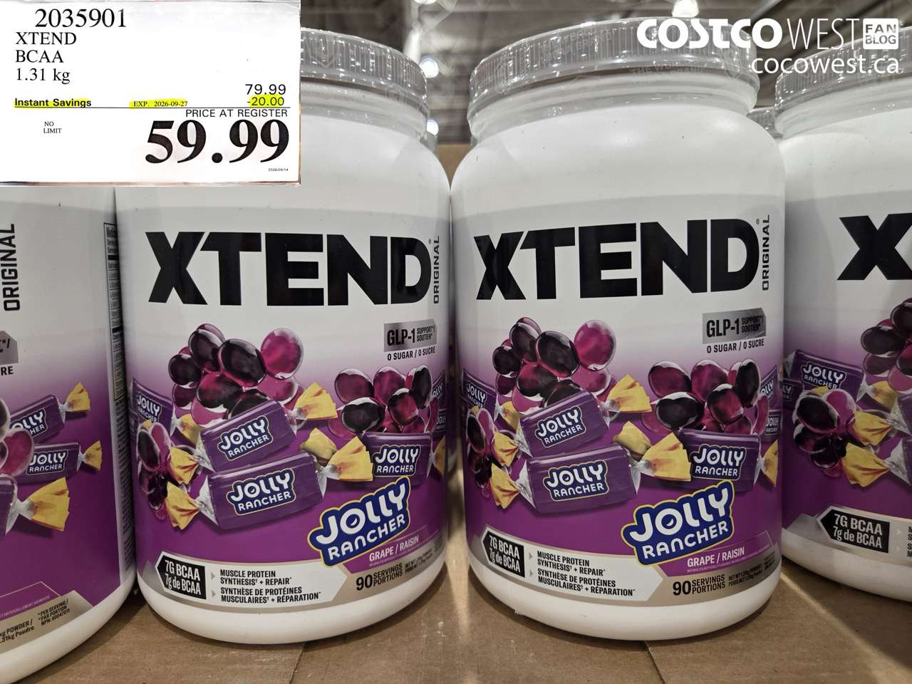2035901 XTEND BCAA 1.31 KG ($20.00 INSTANT SAVINGS EXPIRES ON 2026-09-27) $59.99