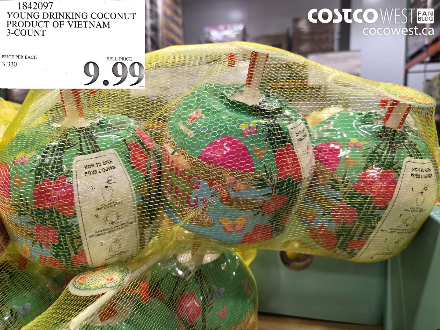1842097 YOUNG DRINKING COCONUT PRODUCT OF VIETNAM 3-COUNT $9.99