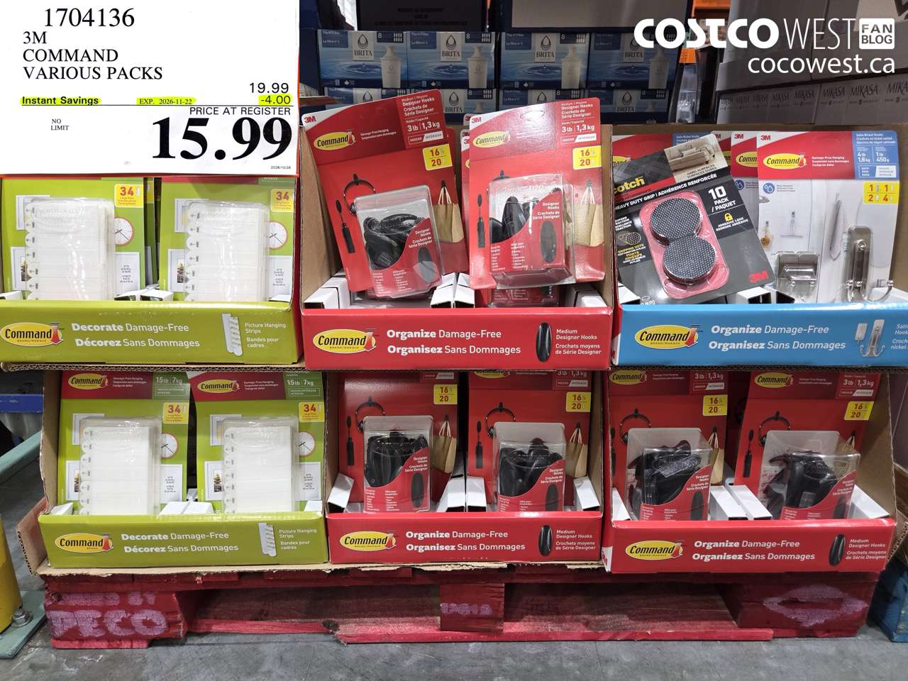 1704136 3M COMMAND VARIOUS PACKS ($4.00 INSTANT SAVINGS EXPIRES ON 2026-11-22) $15.99