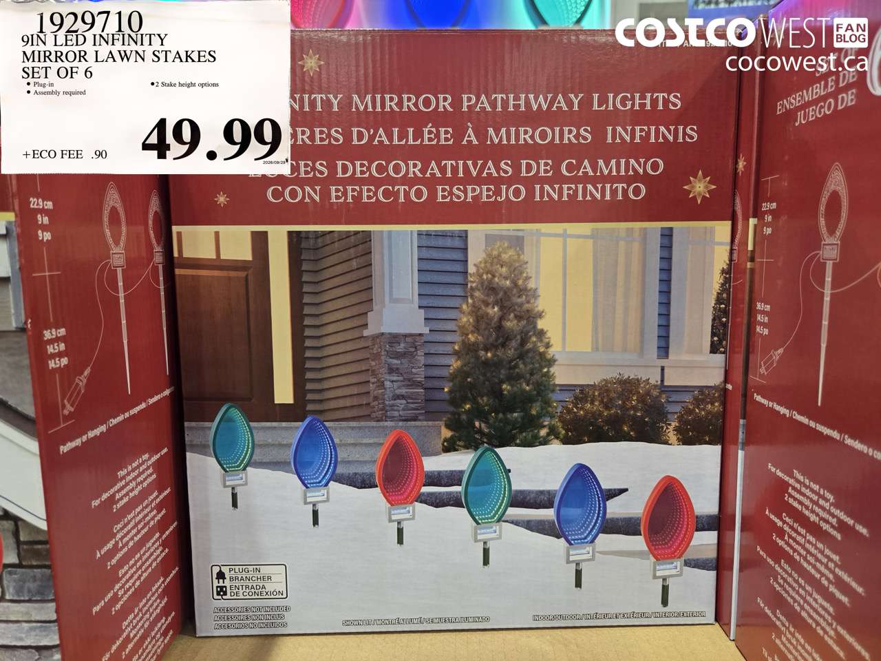 1929710 9IN LED INFINITY MIRROR LAWN STAKES SET OF 6 $49.99