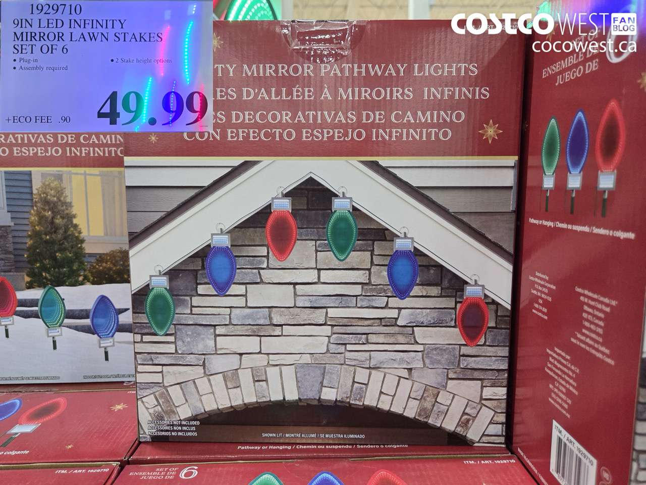 1929710 9IN LED INFINITY MIRROR LAWN STAKES SET OF 6 $49.99