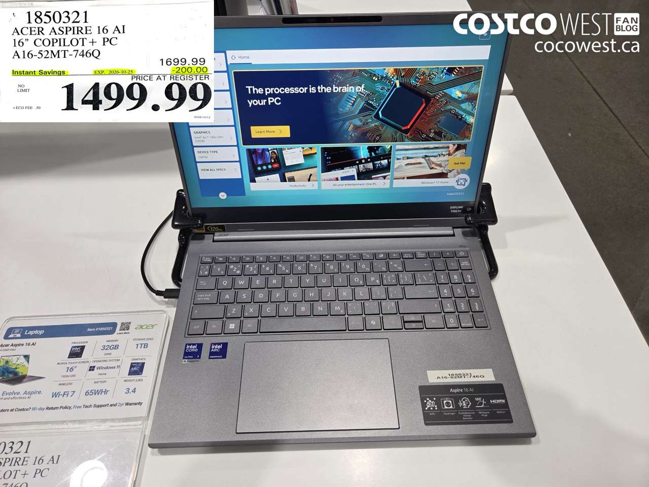 1850321 ACER ASPIRE 16 AI 16